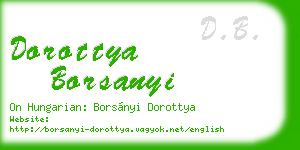 dorottya borsanyi business card